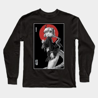 Rose Simple Black Red And White Long Sleeve T-Shirt